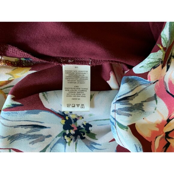 Van Heusen Floral Blouse Womens Size Large Cotton & Polyester Blend - Picture 4 of 9